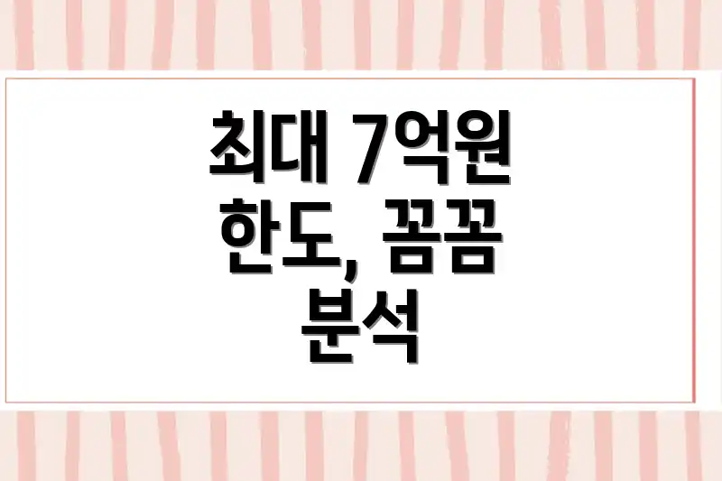 최대 7억원 한도, 꼼꼼 분석