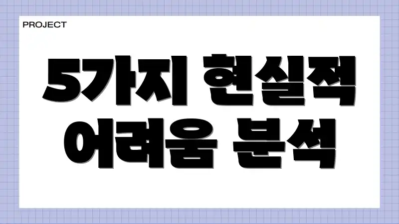 5가지 현실적 어려움 분석